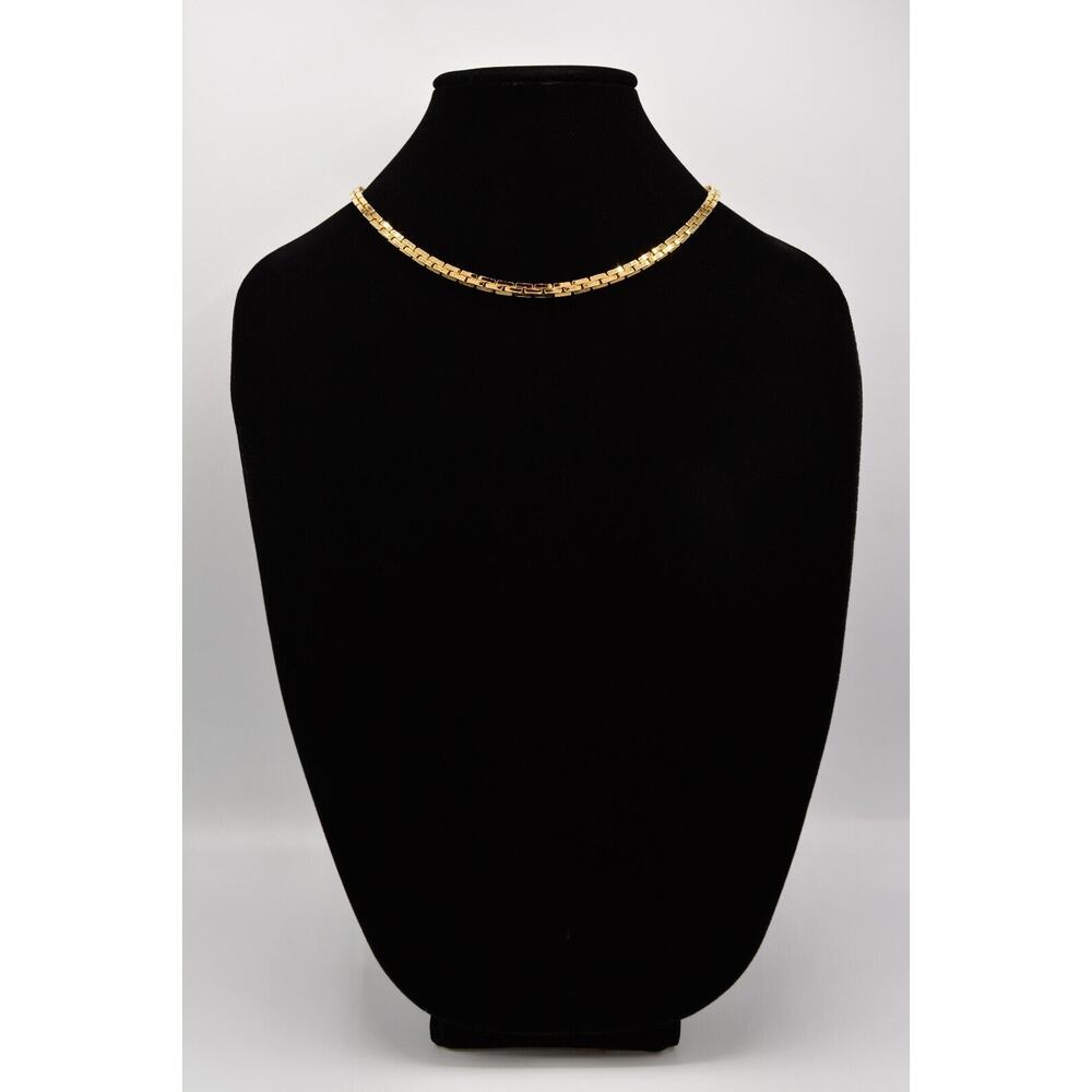 Givenchy Vintage Collar Chain Necklace Chunky Boxed Linked Gold Signed 80s BinA - Picture 3 of 12